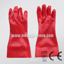 Luva Industrial de PVC Vermelho com Certificado CE (5108-35)